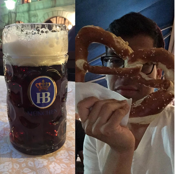 Beer and Pretzel in Europe